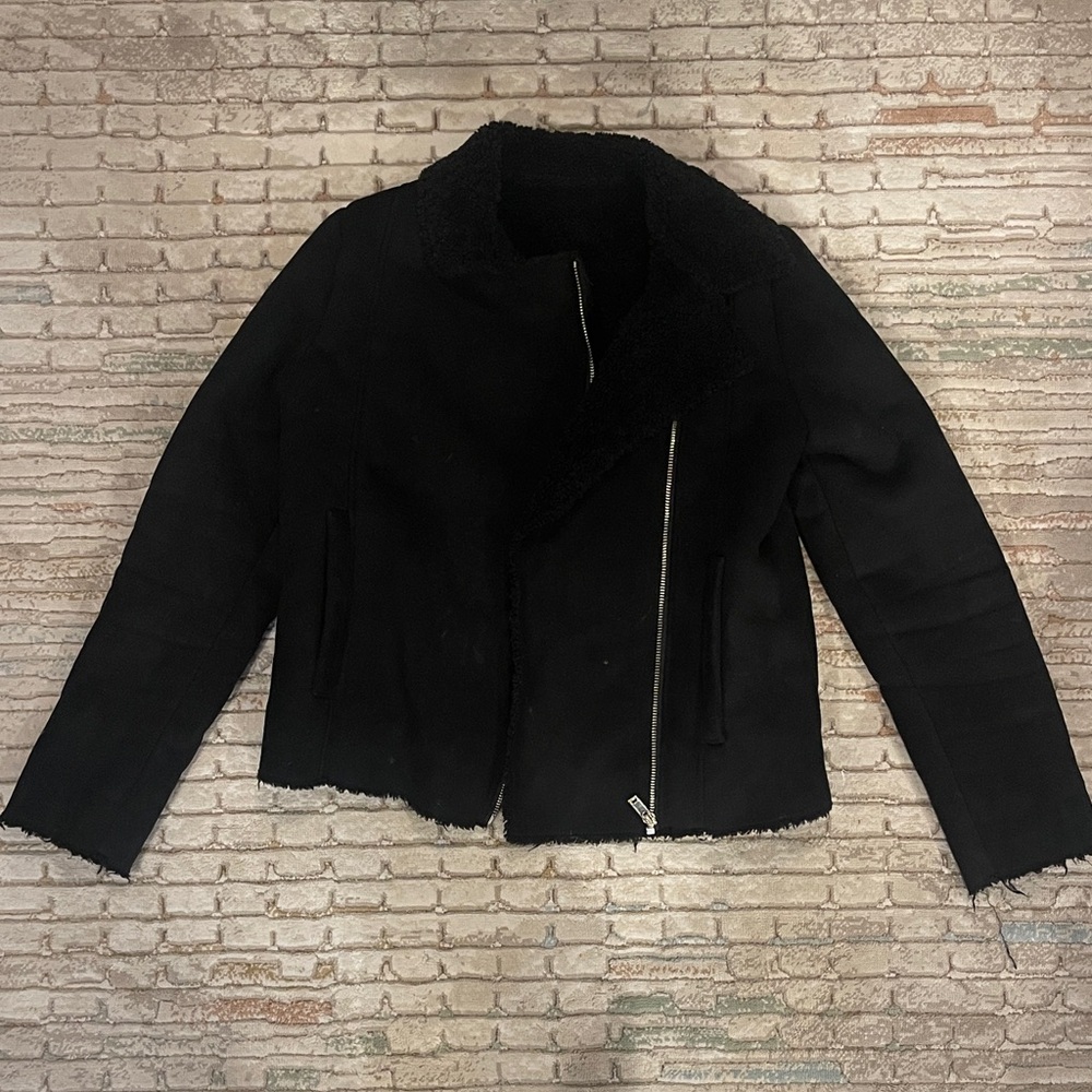 Women's Black Shearling Jacket